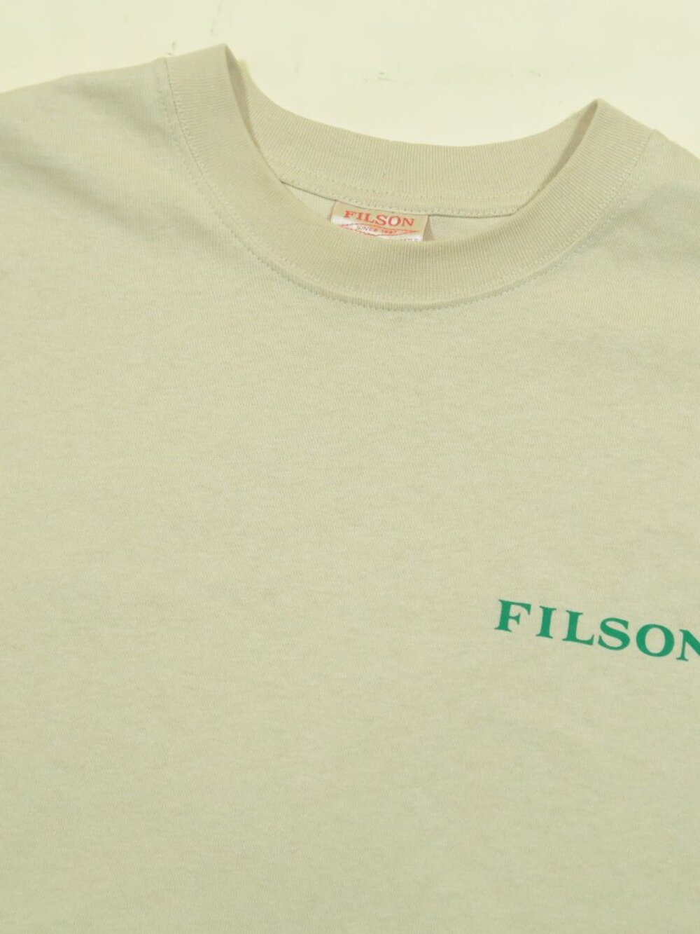 Filson Frontier Logo T Shirt Mens M Tan Short Sleeve Cotton New